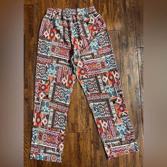 BDG Urban Outfitters Geometric Pull-on Pant in Red / Multicolor in Small - Picture 7 of 8